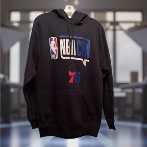 NWT‎ NBA Official Men’s 76ers Hoodie Black Size M